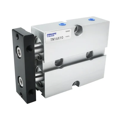 High Quality Tn Series Aluminum Alloy Double-Shaft Double Acting Adjustable Thread Interface Pneumatic Air Cylinder